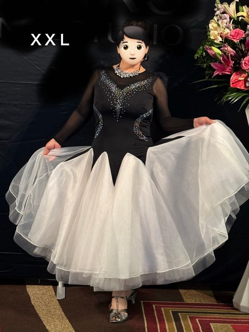 社交ダンス　スタンダードドレス　モダン　パーティーデモ　XXL
