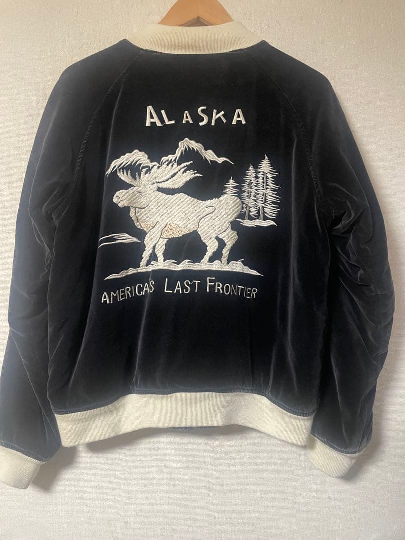 ヒューストン　別珍スカジャン　アラスカ　フェード HOUSTON（ヒューストン） スカジャン 別珍 スーベニア ジャケット