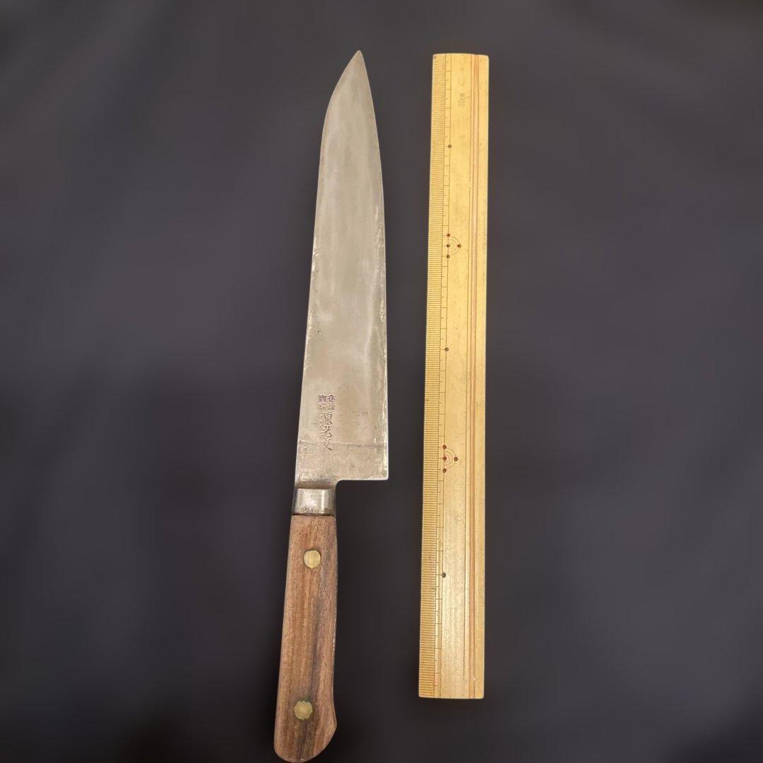 b*a様 【銘入】日本製 牛刀 直刃 木製ハンドル