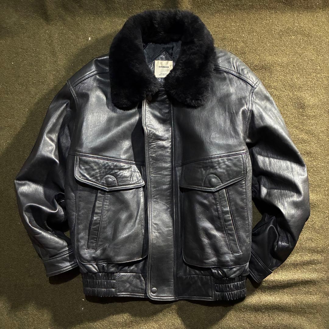 90s 本革　G1レザーボンバージャケット　フライトジャケット　短丈