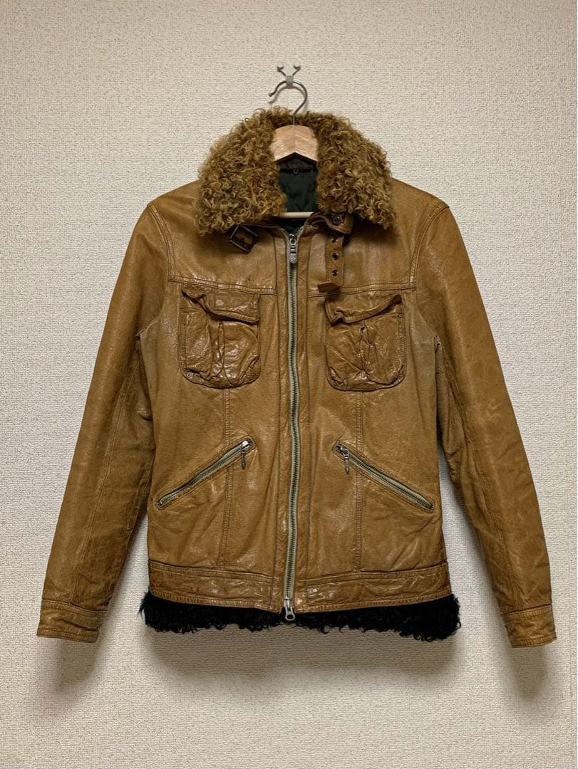 TORNADO MART 00s ファー レザージャケット fur jacket
