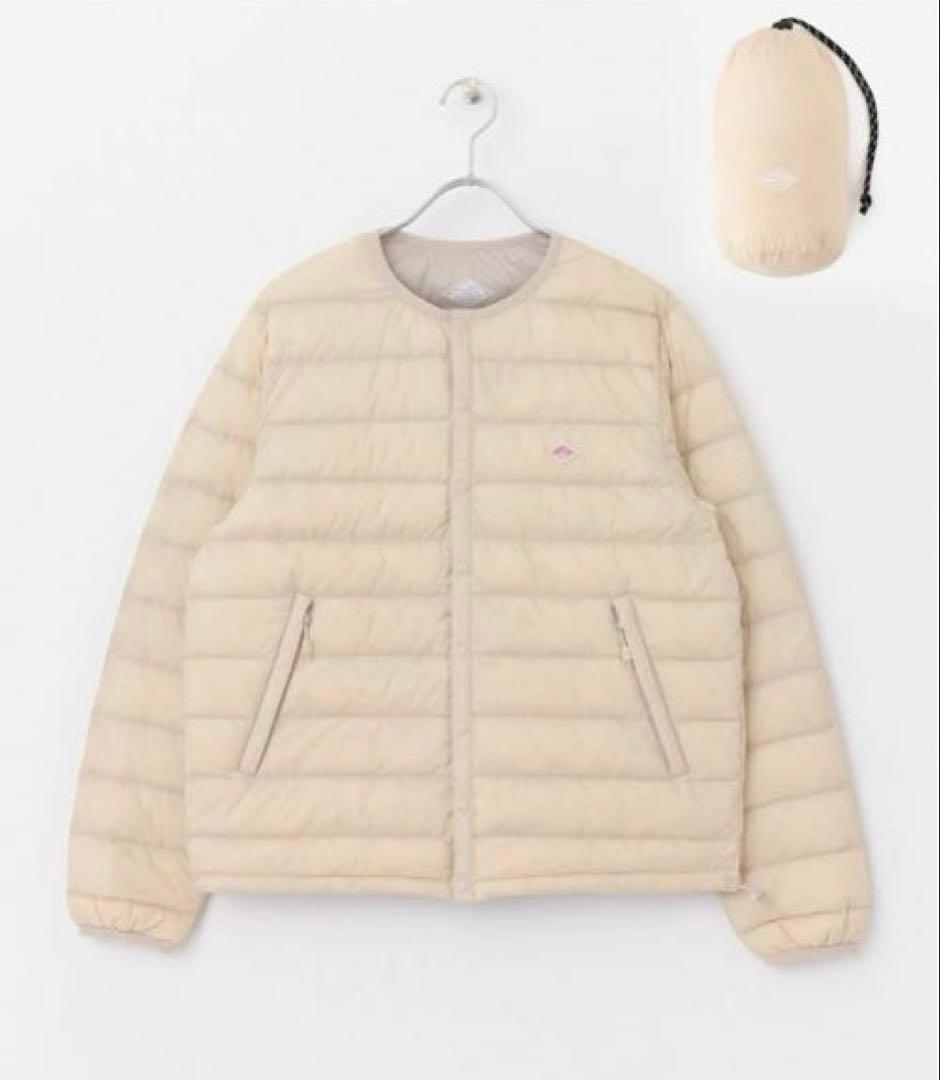 DANTON ナイロンタフタ ノーカラーインナー ダウンジャケット