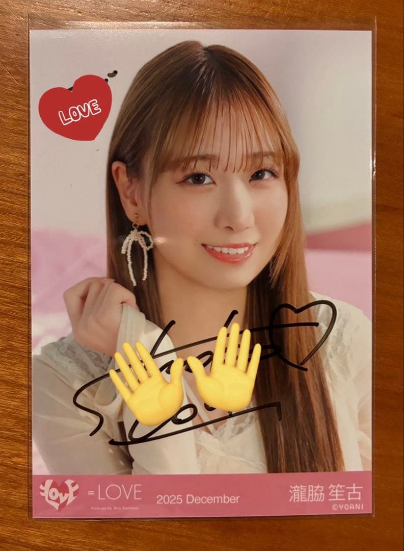 ＝LOVE 滝脇笙古　直筆生写真　イラストあり　ラブソングに襲われる ヨリ