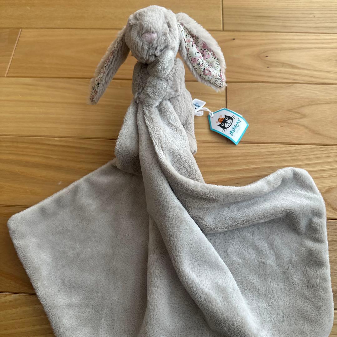 ジェリーキャット　タグ付きミニブランケット（スーザー / Soother） JELLY CAT（ジェリーキャット） ぬいぐるみ付 ミニブランケット うさぎ