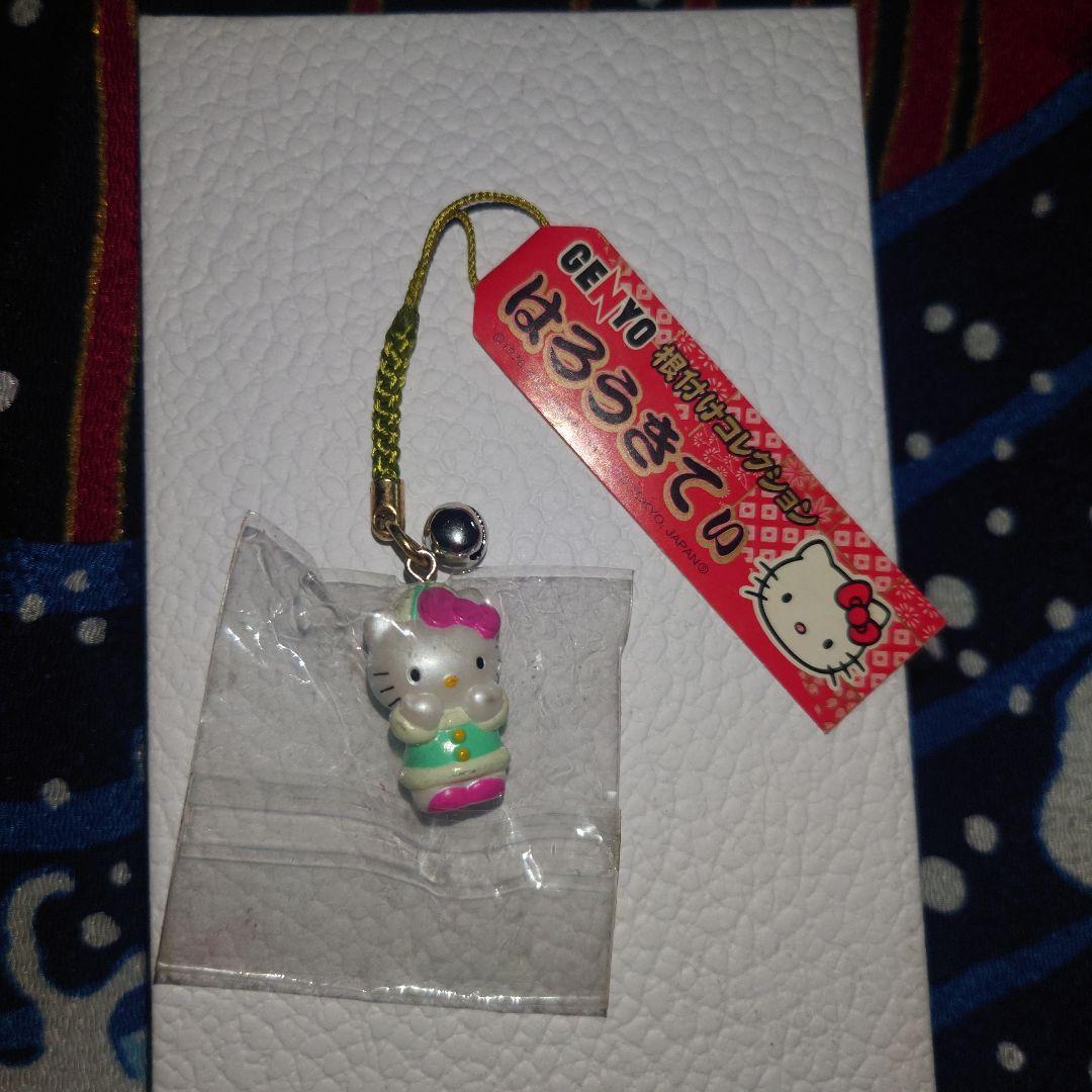 へ*可様 ハローキティ　根付　GENYO　ストラップ　2002年　ゲンヨー