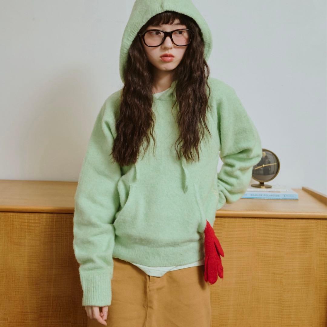 common gull products うろこ雲なニットフーディー