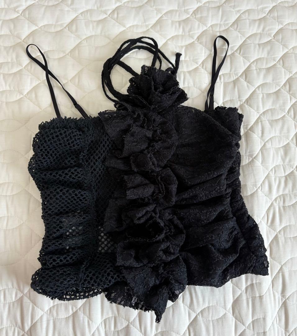 prankproject メッシュローズチューブトップ