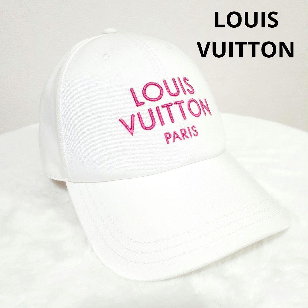 美品⭐️ルイヴィトン キャップ マイ LV パリ コットン ブロン ゴールド金具