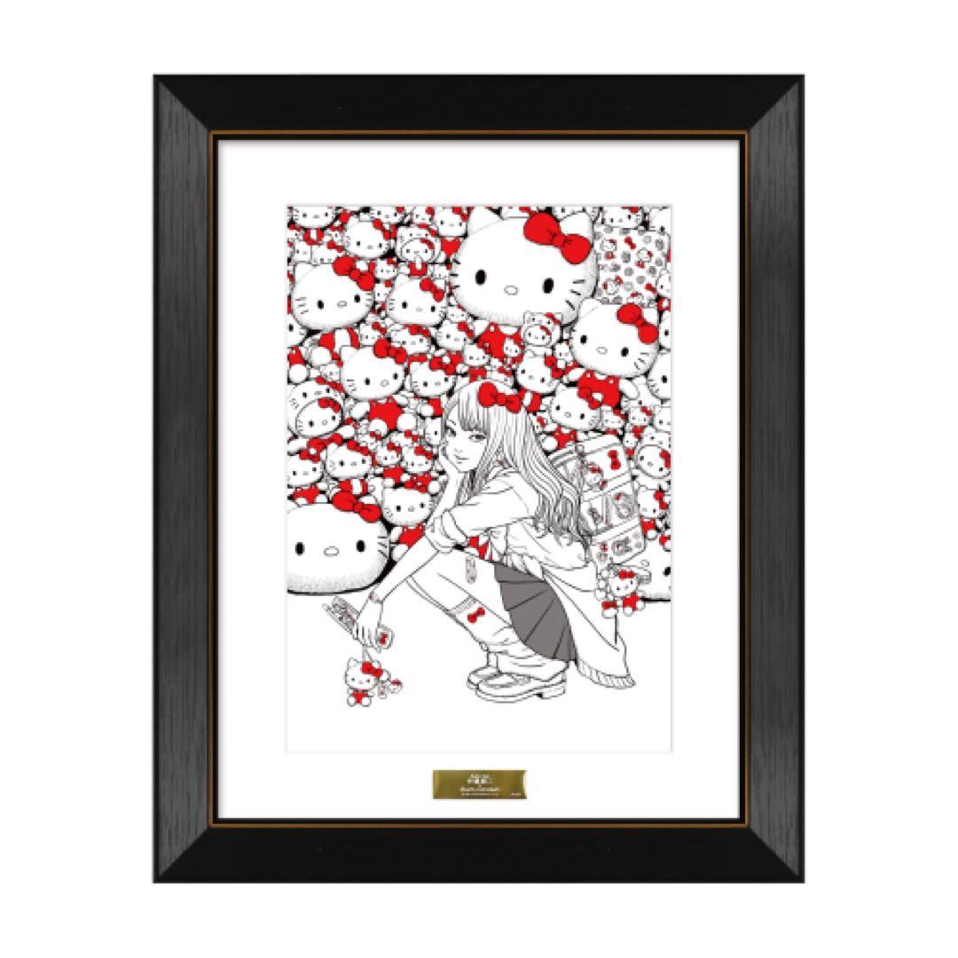 新品未開封　伊藤潤二×サンリオ 複製原画 ギャル富江×ハローキティ