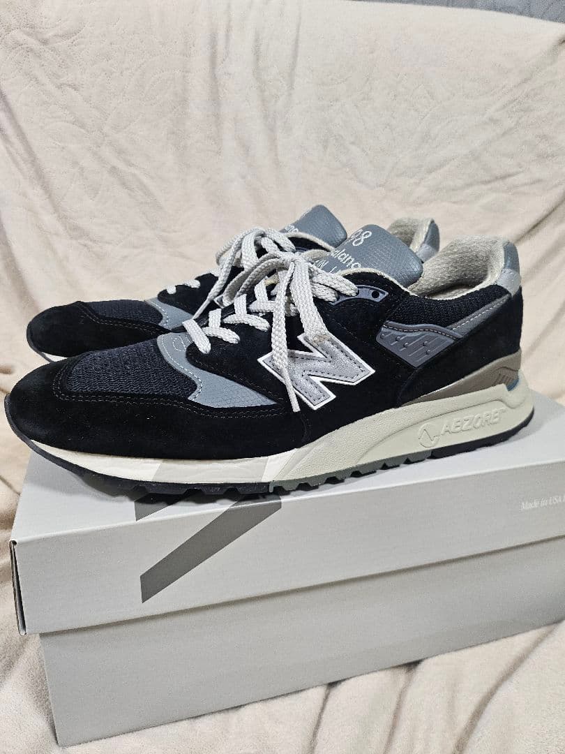 美品　New Balance　U998BL アメリカ製 998シリーズ NEW BALANCE U998BL BLACK SUEDE MADE IN USA