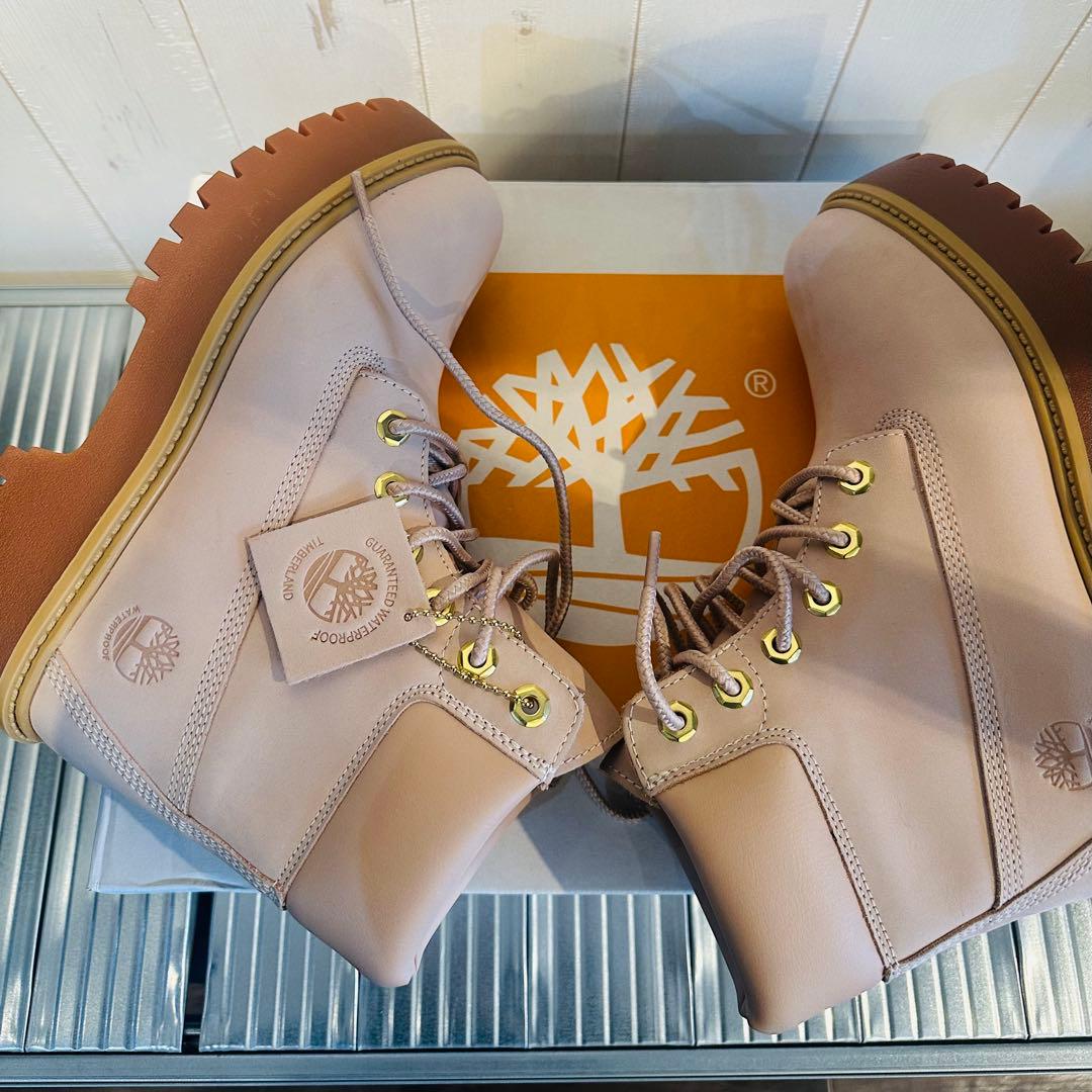 Timberland 6インチブーツ RUGBY TANピンクベージュ