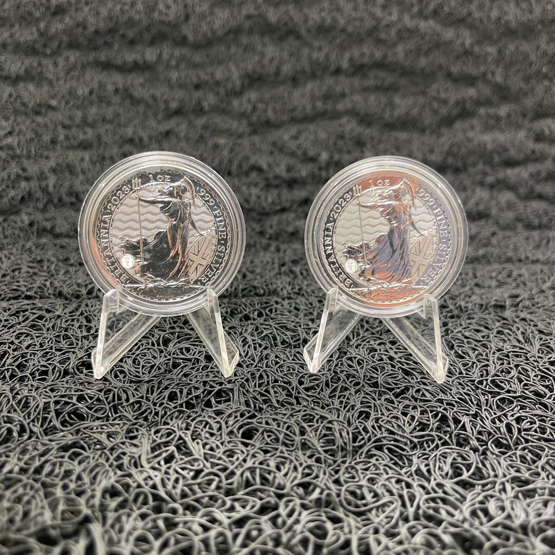 【チャールズ3世肖像】 2023ブリタニア 1オンス銀貨・戴冠式1オンス銀貨
