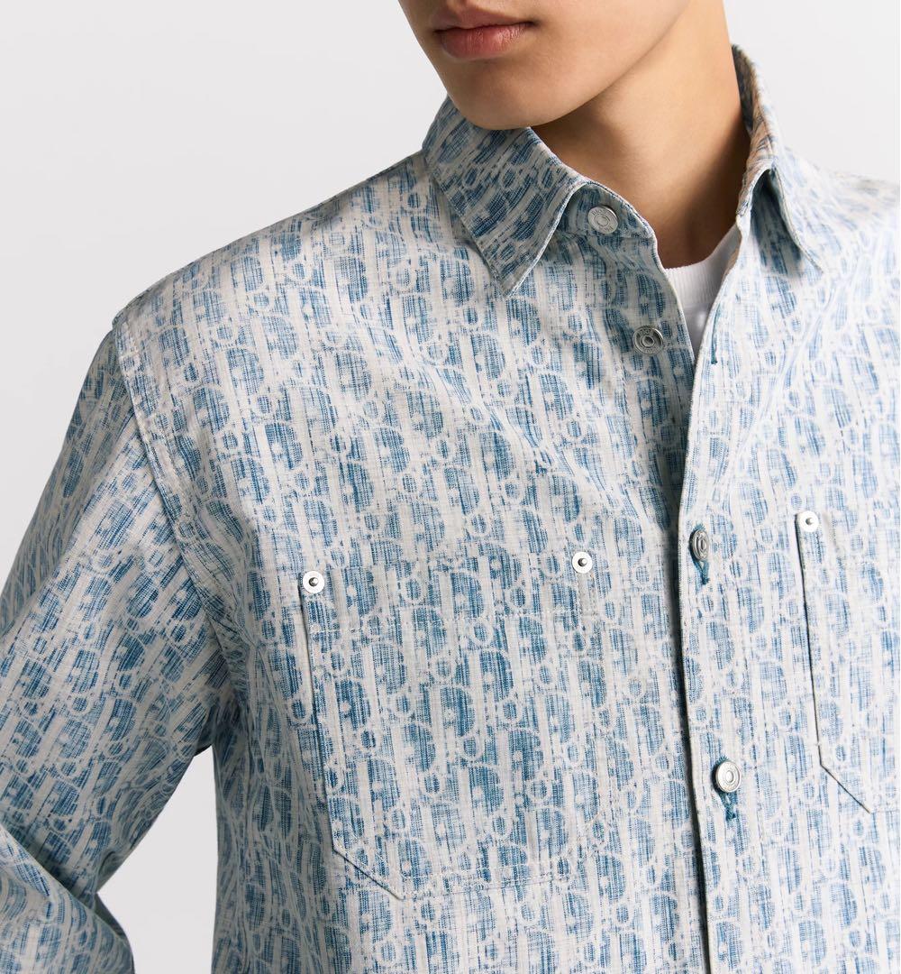 ヒカル着用モデル　ディオール オブリーク カスリ コットンデニム シャツ