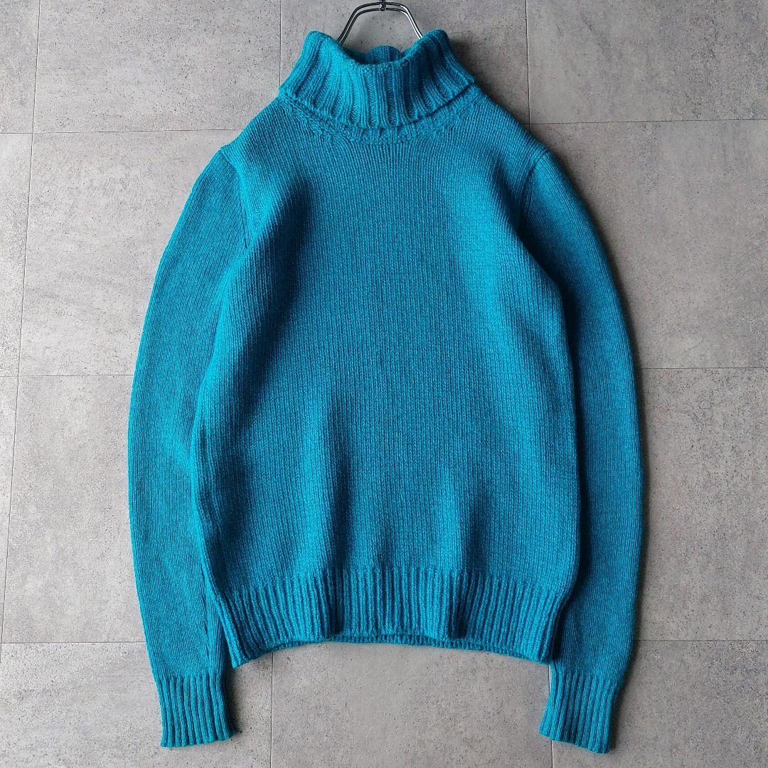 美品 SLOANE スローン 3G ジーロンラム×カシミヤ タートルニット 水色