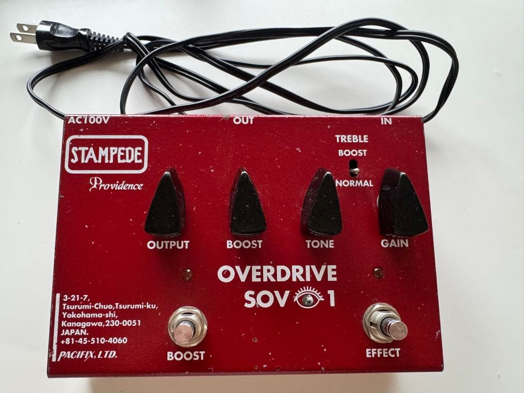 Providence OVERDRIVE SOV-1 ギターエフェクター Providence Stampede Overdrive SOV-1 Guitar Effects Pedal, Japan