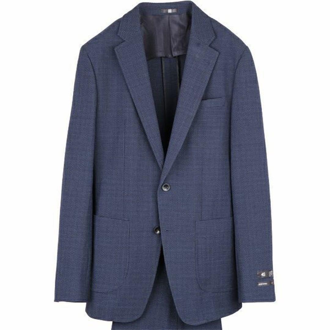 【未使用】4S スーツセレクト　セットアップ　ネイビー×チェック Y6