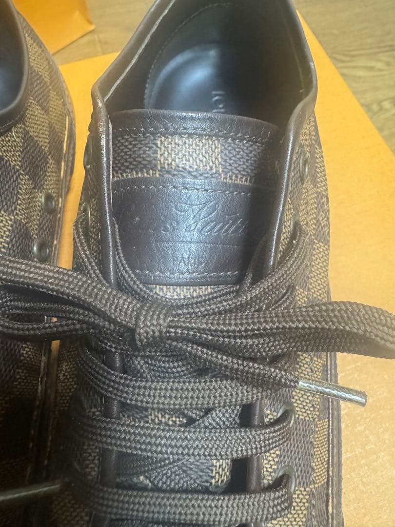 ルイヴィトン ダミエ スニーカー シューズ ローカット 26.5cm 茶色