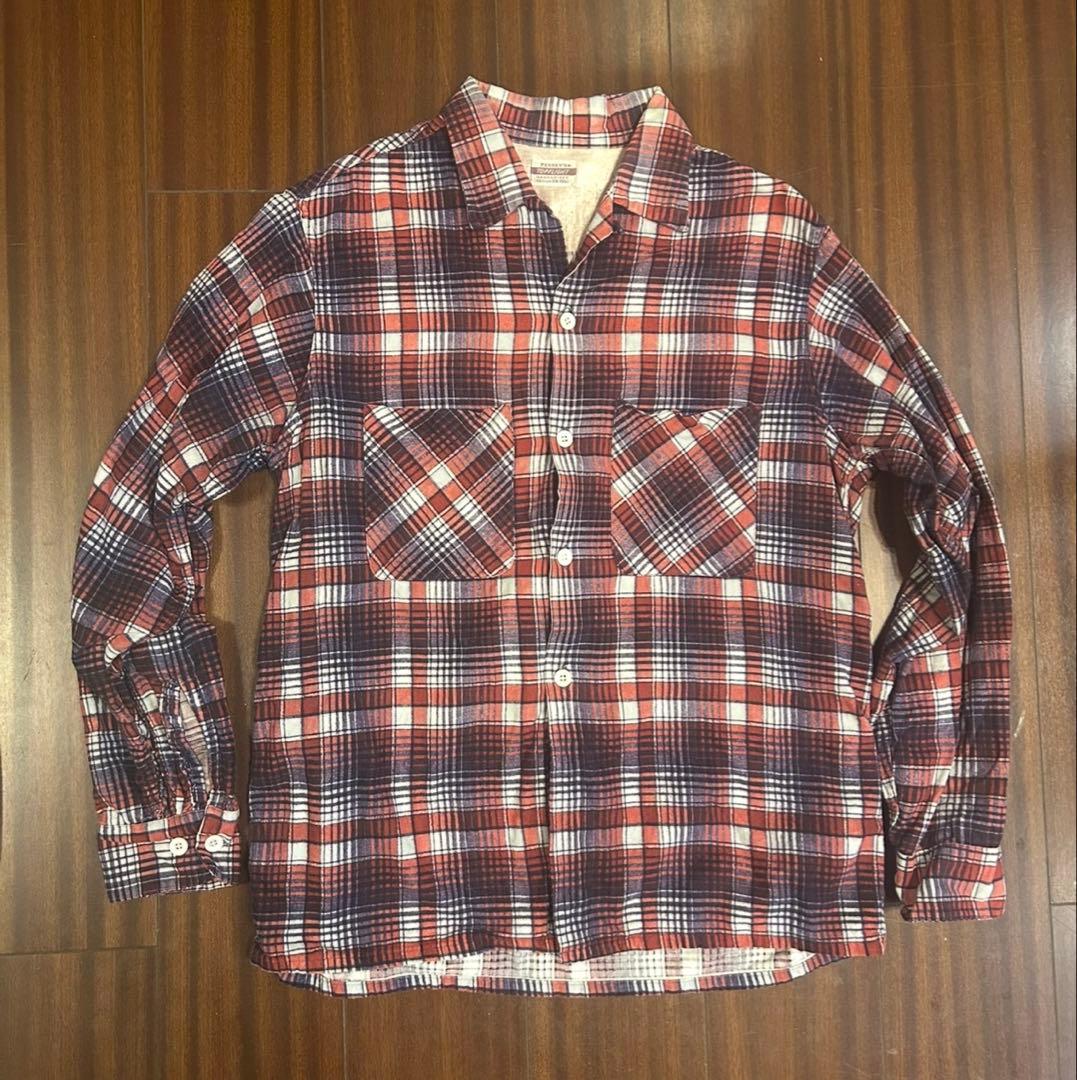 50s オンブレ プリントネルシャツ Penneys プリネル 60s