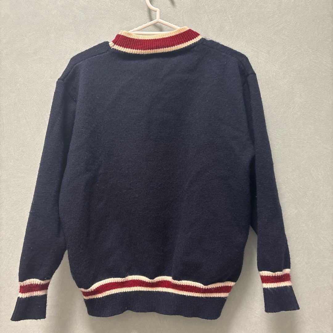 STUDIO クマ刺繍 ニットセーター M ネイビー - メルカリ