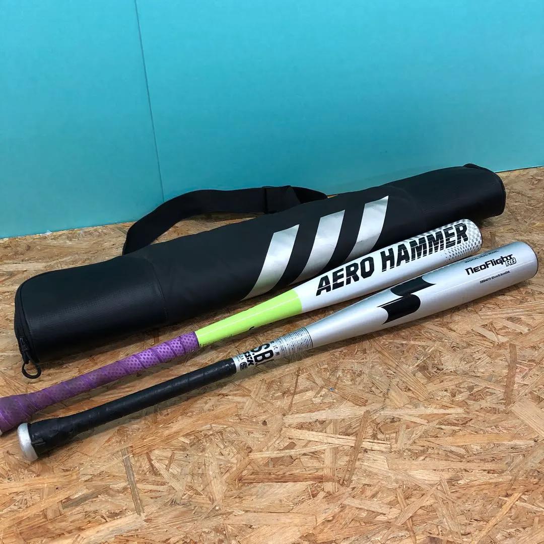 M3471　野球 軟式用バット 2本 adidasバットケース セット set-1cjmy18180.jpg
