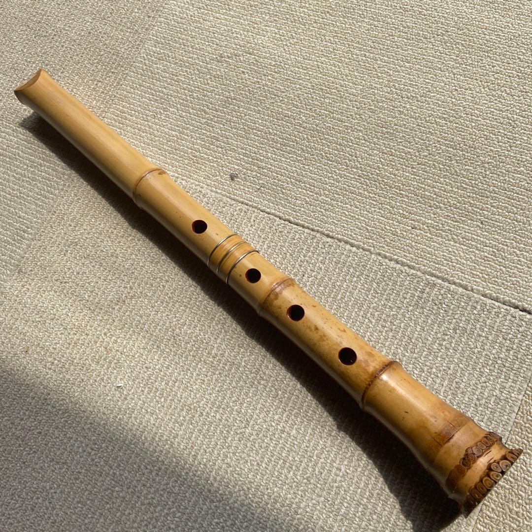 尺八本体 201 一尺り六寸管　銘香雲？唄口白