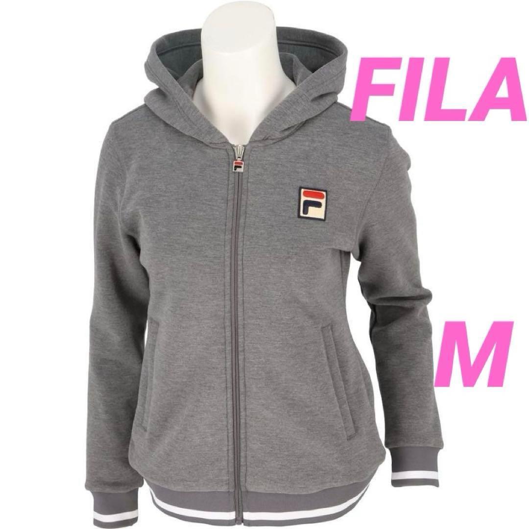 フィラ　FILA　テニスウェア　レディース　フルジップパーカー　M　グレー　新品