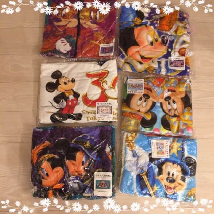 【限定品】ディズニー ワイドバスタオル  ６枚セット