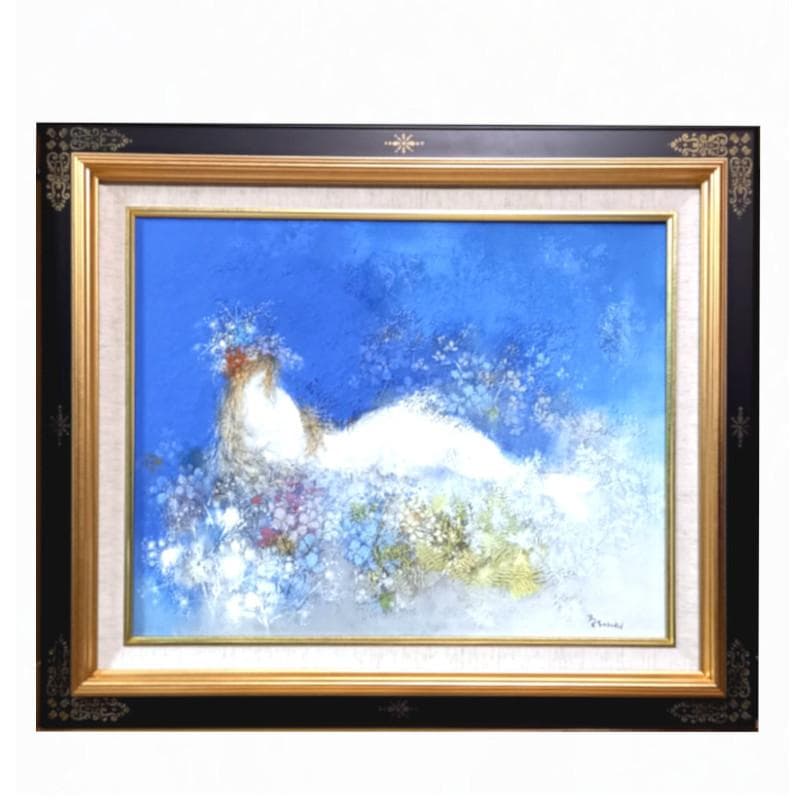 ☆佐々木栄松☆「 湿原のフローラ 」油絵 P10号 新品額!