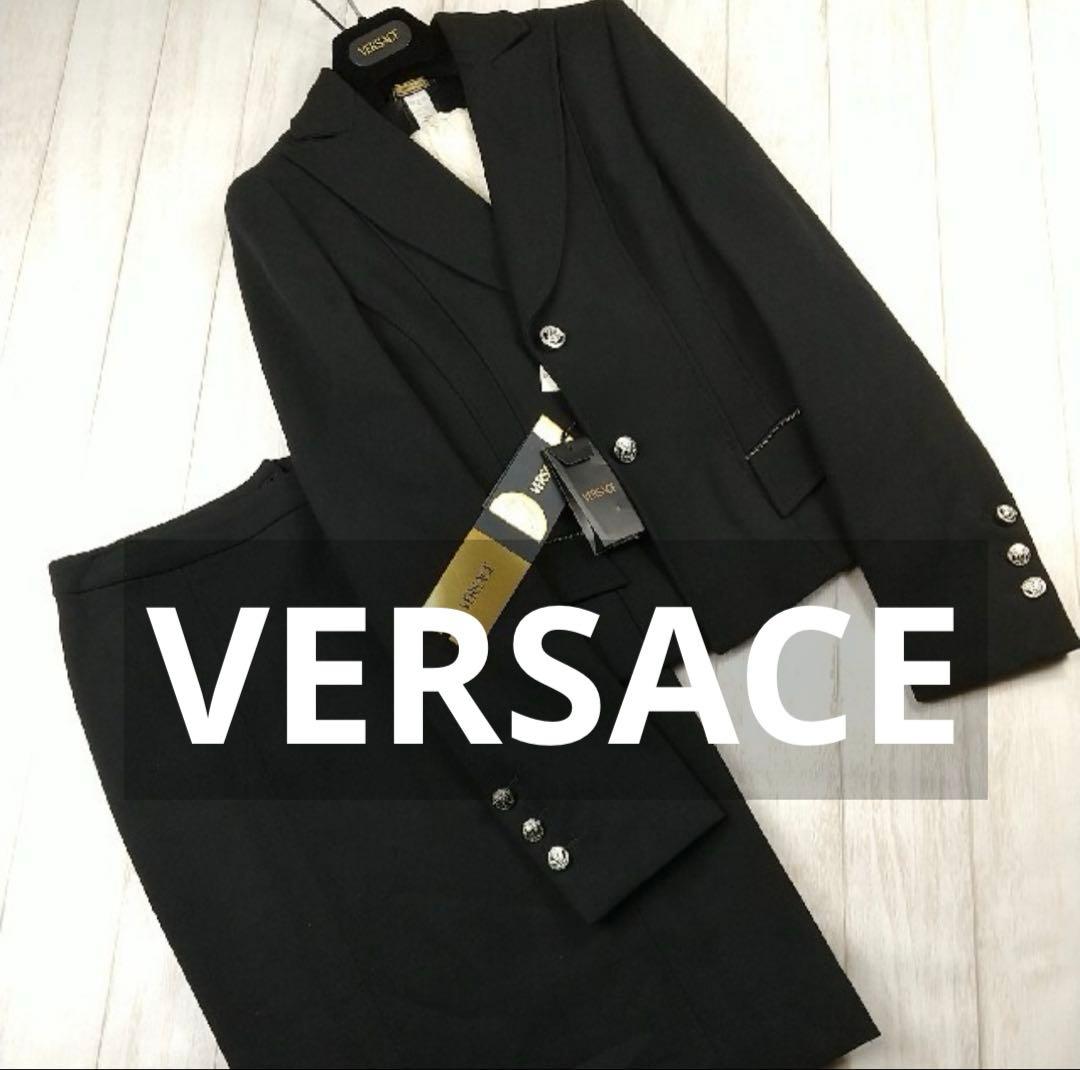 最終お値下げ◎未使用品◎VERSACE スーツチャック付黒