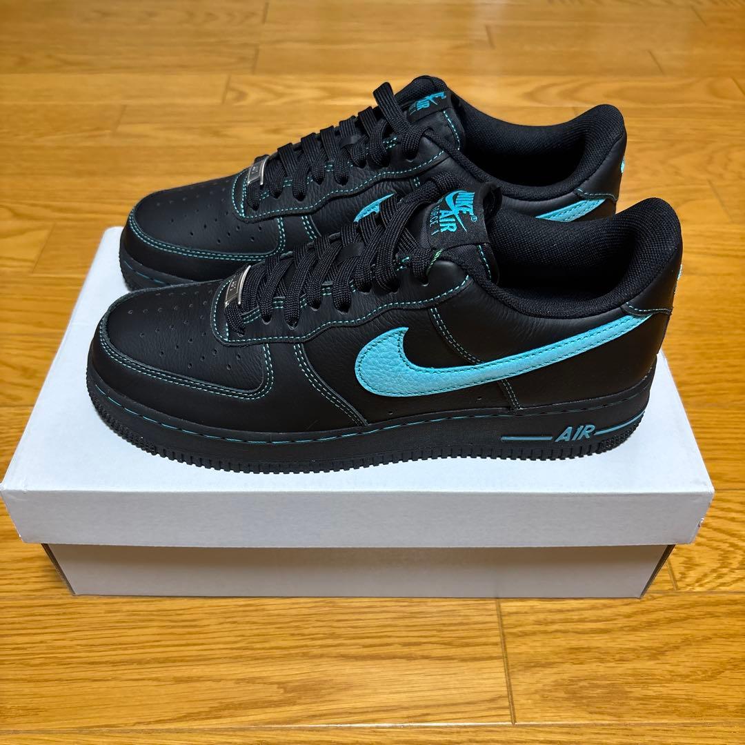 靴 Nike Air Force 1 Black Tiffany 26.5cm