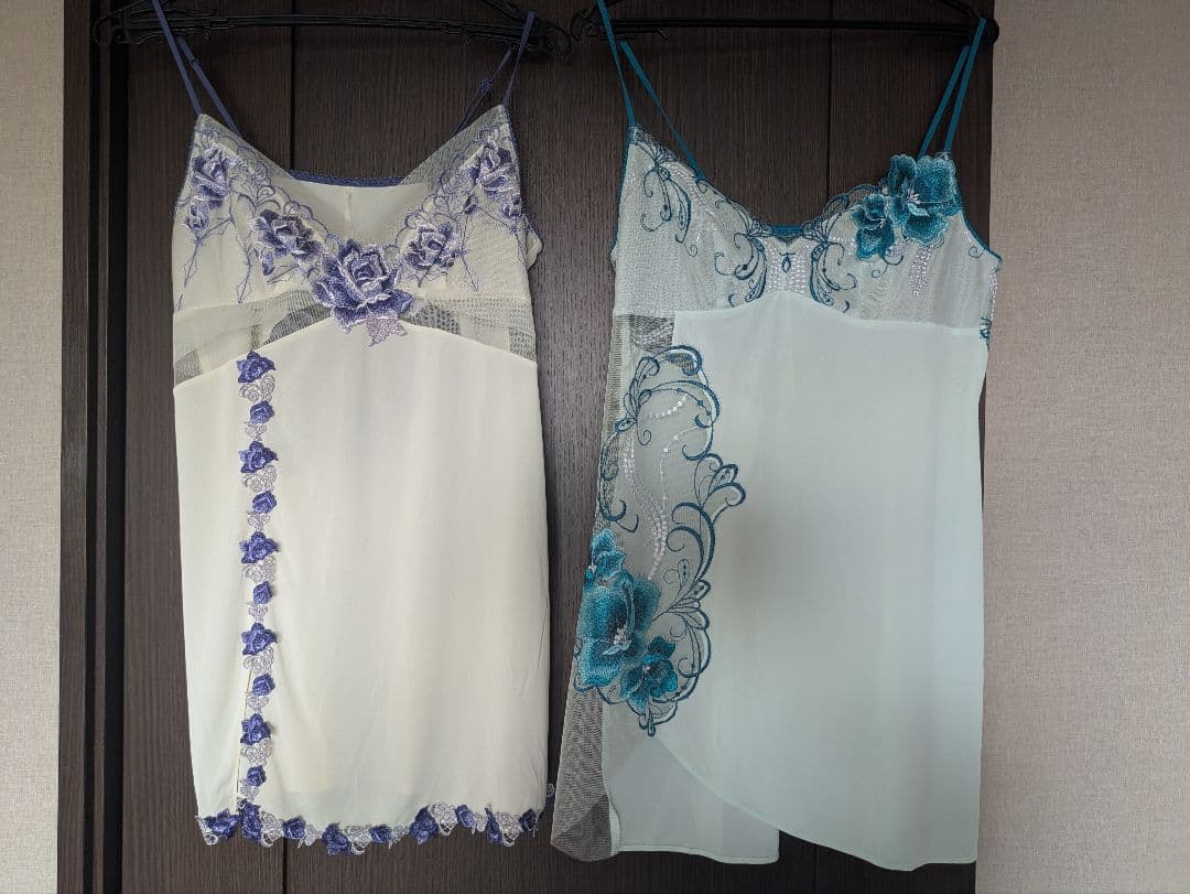 【美品2点】サルート⭐花柄刺繍 スリップ2点セット⭐貴重Ｌサイズ