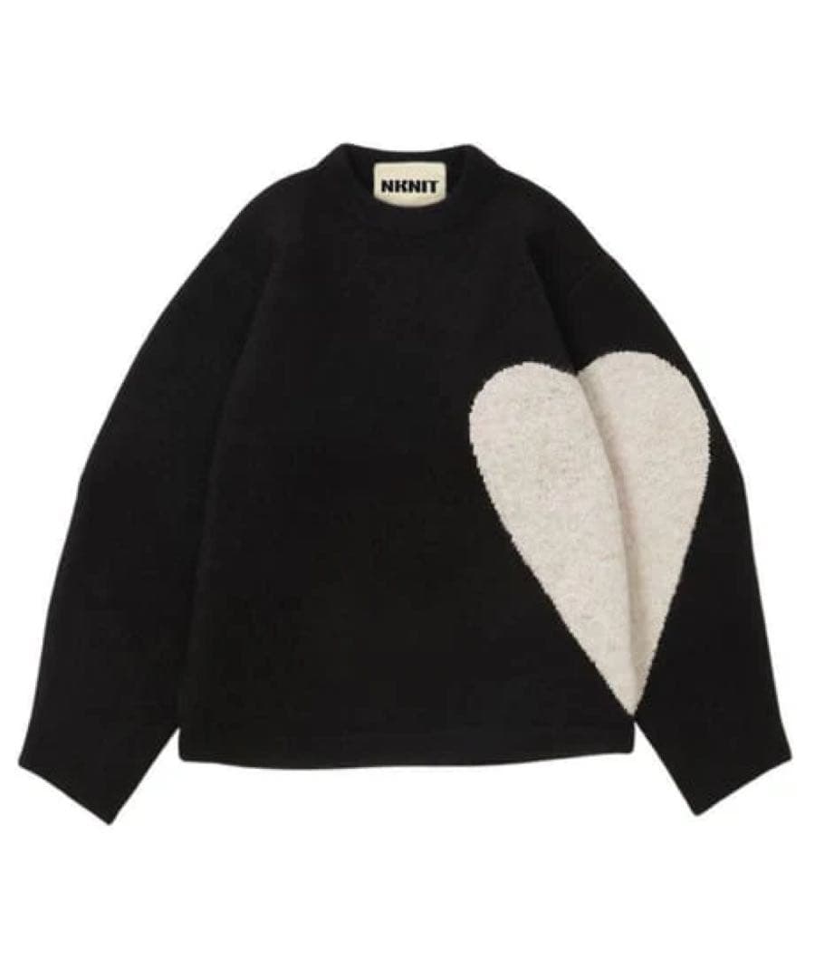 ンニット♡pattern KNIT ハートパターンニット