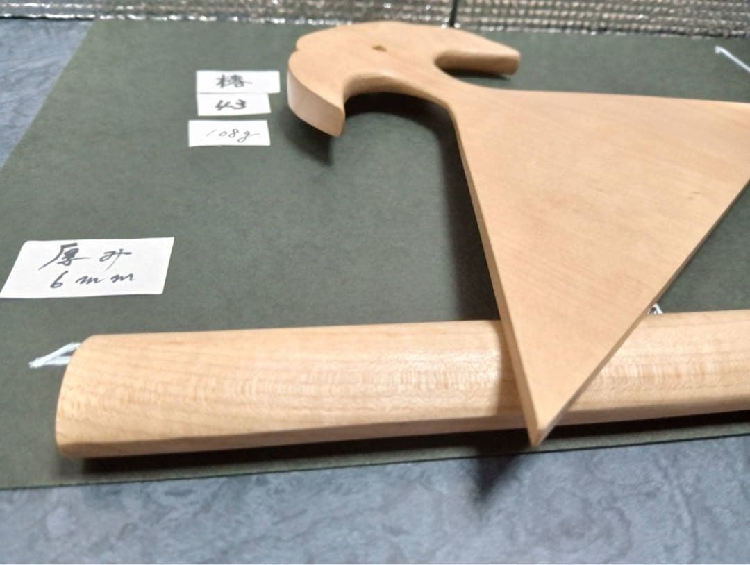 ㊸薩摩琵琶用 撥・椿（26.2cm）