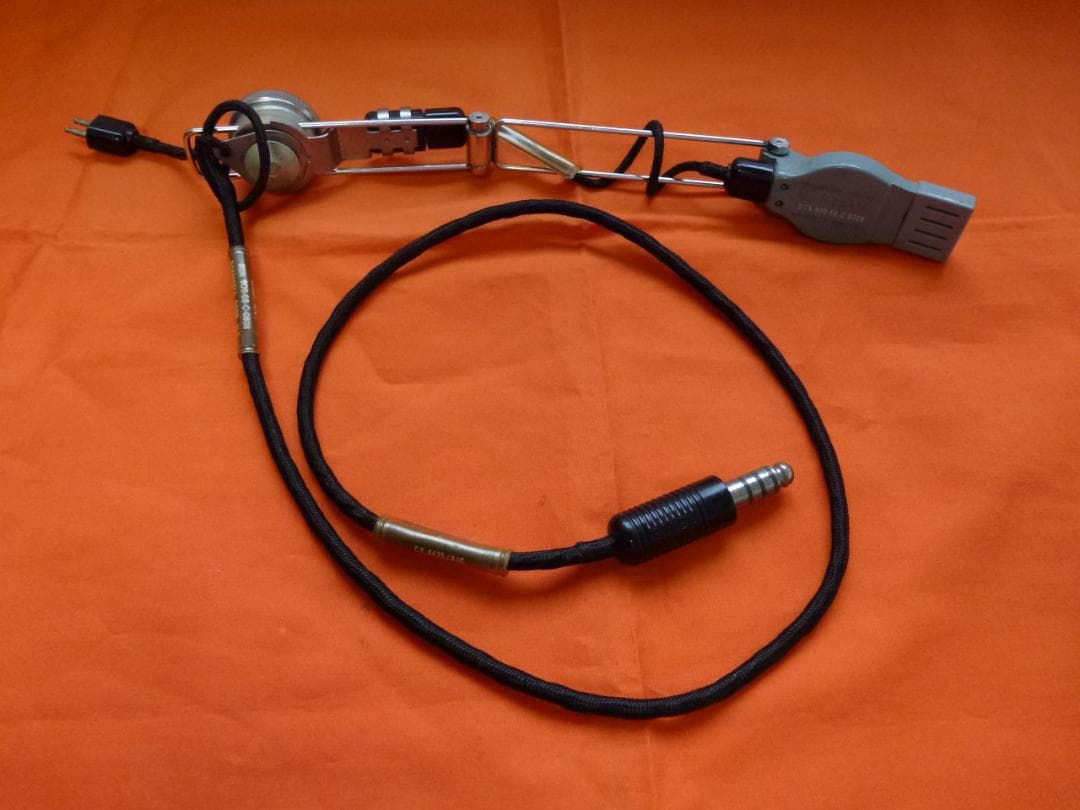 米軍実物 パイロットヘルメット用ブームマイク 航空ヘルメット フライトヘルメット