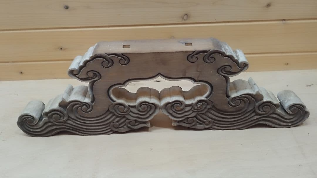 【蟇股】社寺仏閣 彫刻 神社 社寺 骨董品 枠付き唐獅子】 社寺仏閣、山車、蟇股彫刻 幅59cm | ㈱田中ソウケン