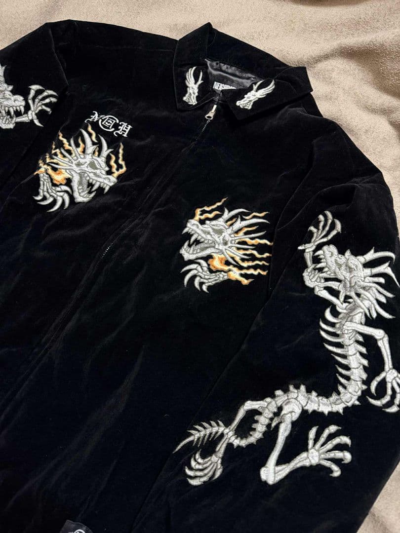 ドラゴン 未使用 ベロア 龍 スカジャン unisex 美品 vintage