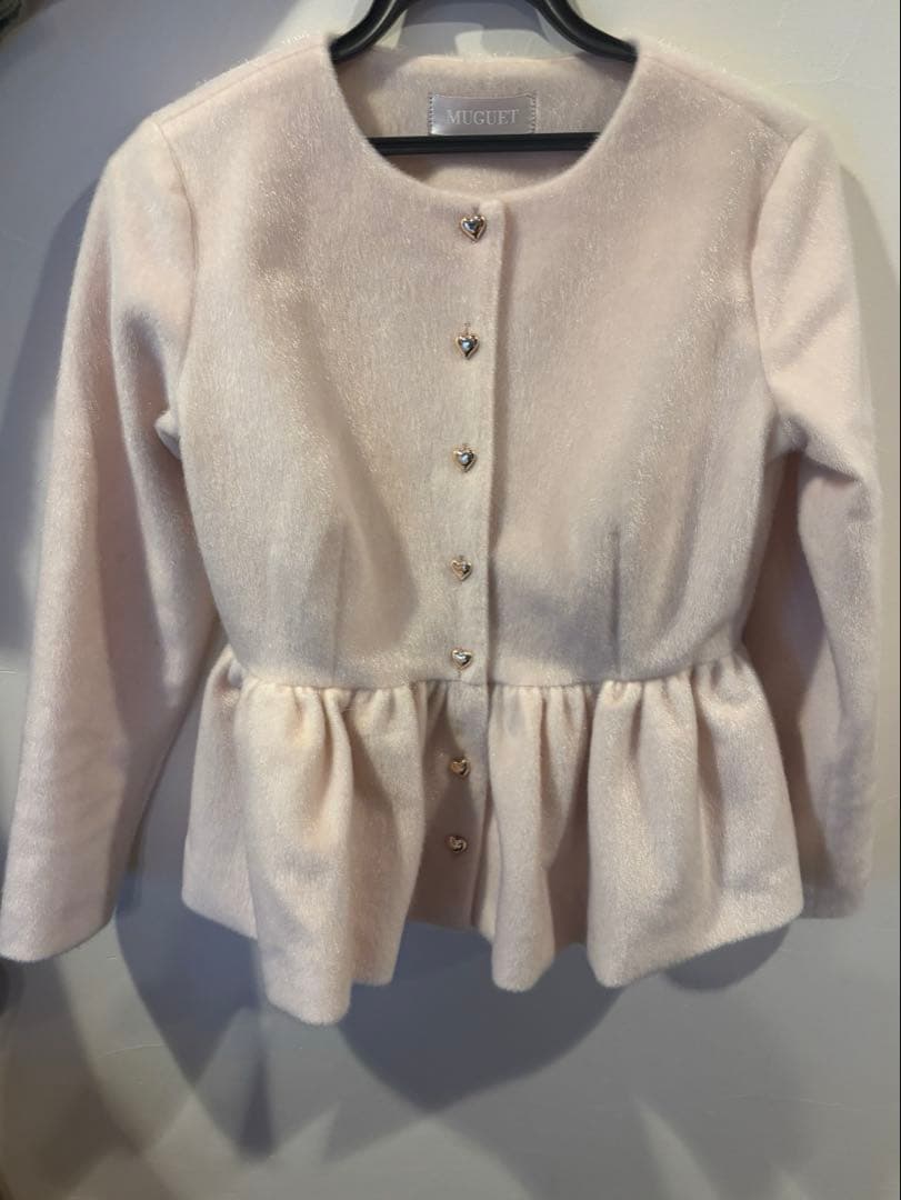 muguet heart button peplum tops - メルカリ