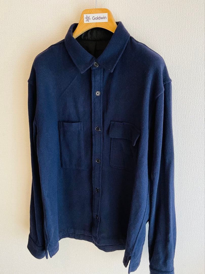 GOLDWIN ドゥラブルウールシャツ/GM50334P/L/ネイビー