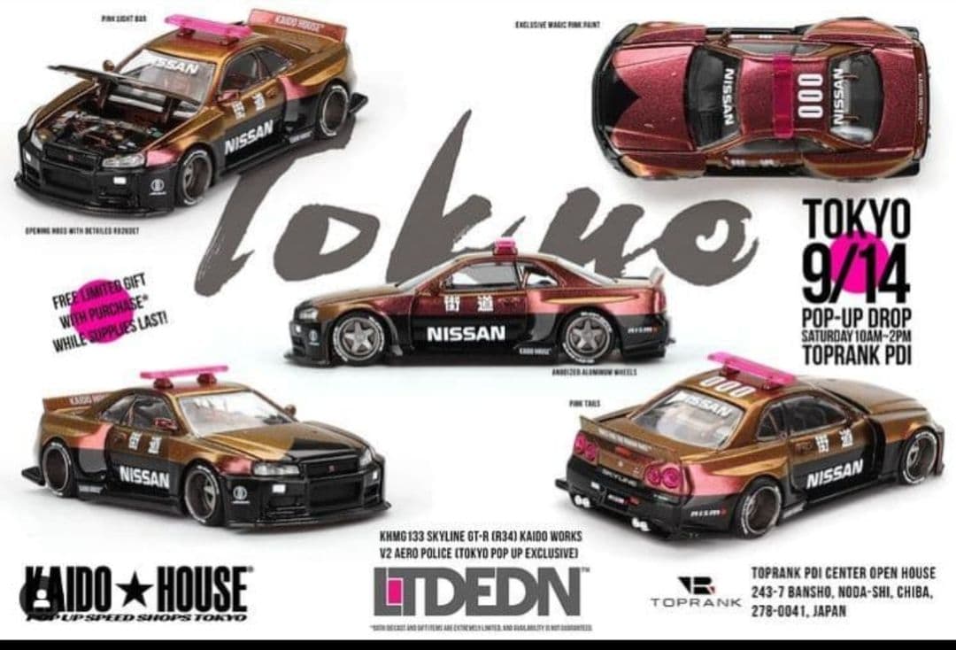 未開封！絶限 限定600台 街道ハウス 日産 スカイライン GT-R R34