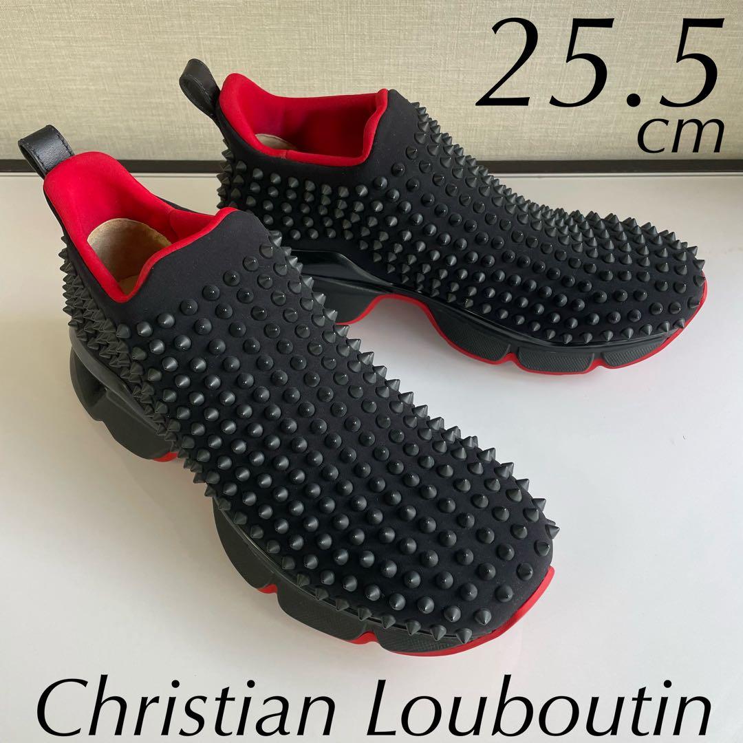 新品級 ルブタン スパイクソック スリッポンスニーカー 40.5 25.5cm