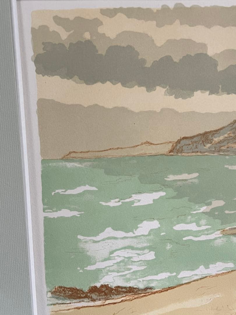 真作 川崎鈴彦 海岸風景 リトグラフ 23/100 - メルカリ