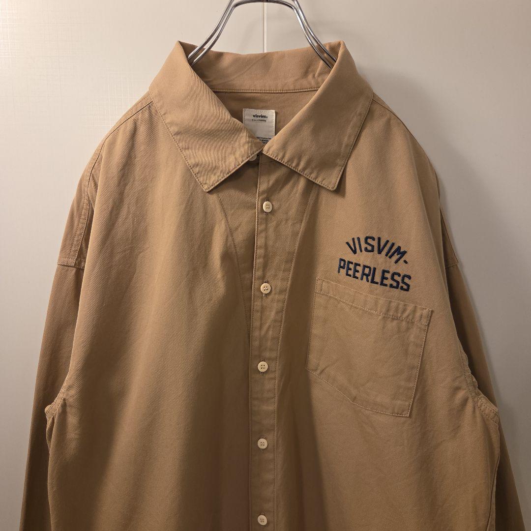 visvim PALMER SHIRT size1 23SS キャメル 刺繍