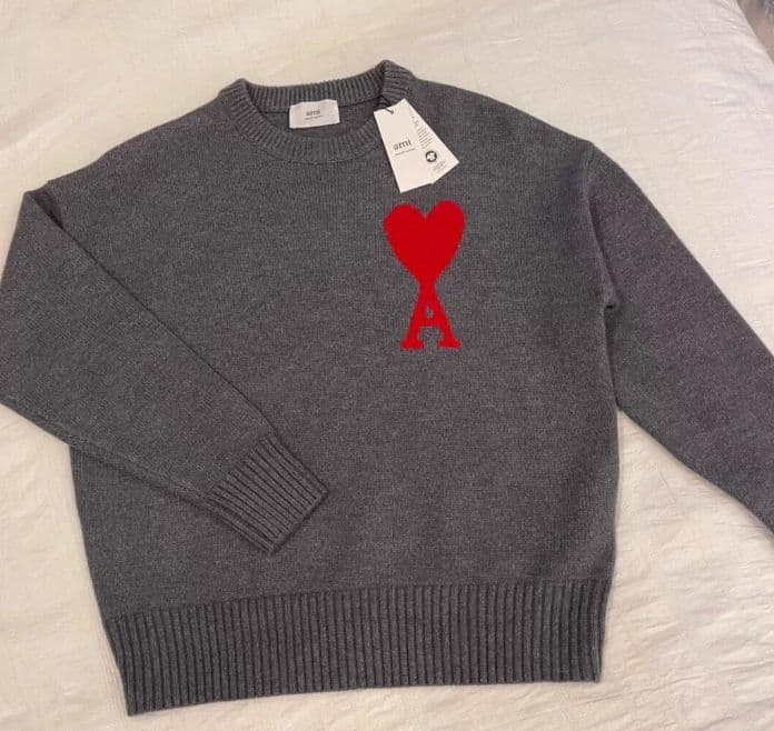 Ami paris グレー ニットセーター ハート A刺 楽天市場】AMI Paris アミ パリス ニット クルーニット グレー AMI
