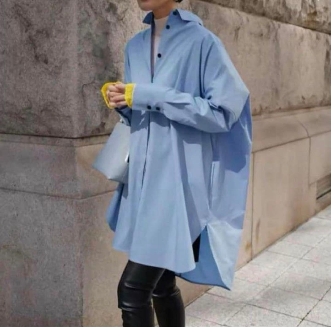 MACHATT ライトブルー オーバーサイズ シャツ