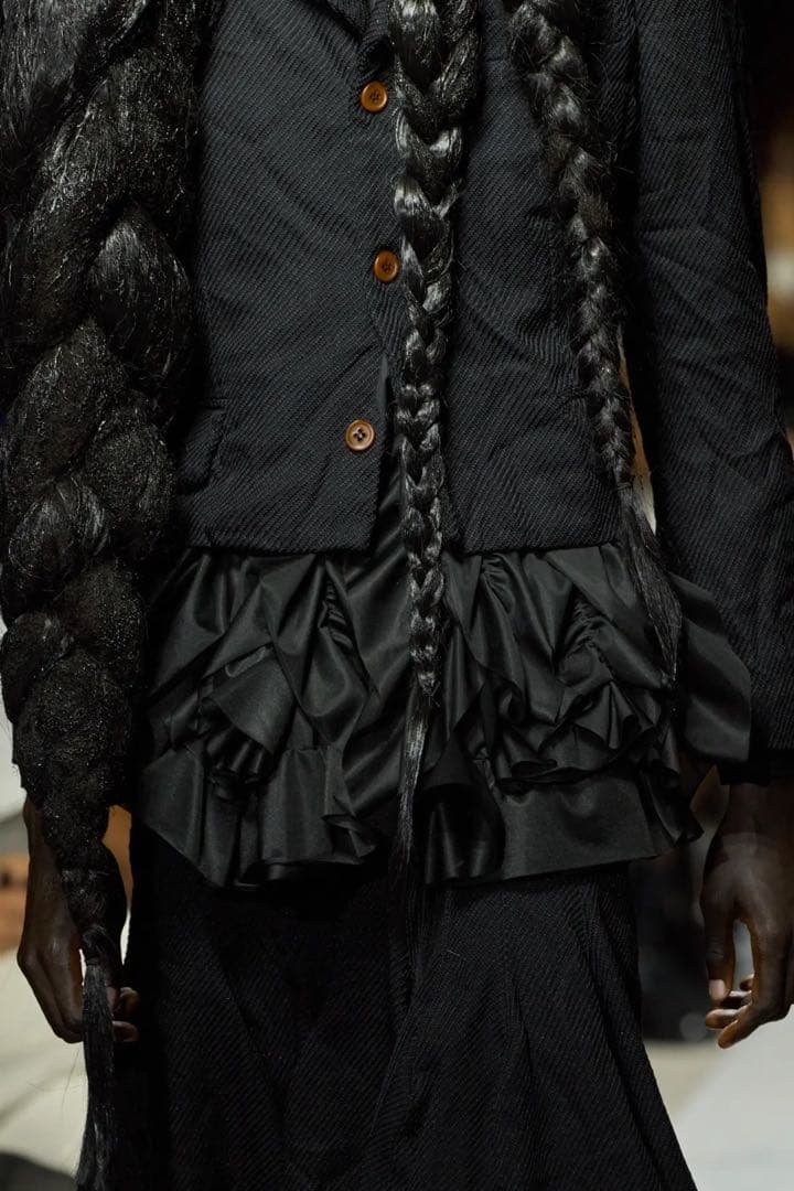 26SS コムデギャルソンオムプリュス ジップフリルブラウス シャツ CDG