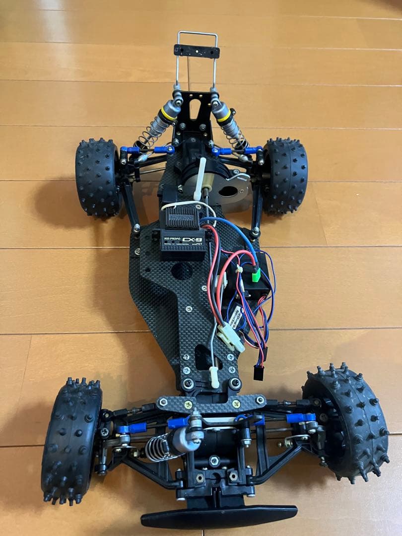 （ジャンク品　部品取得用）　田宮カーボンファイバー RCカー 4WD オフロード