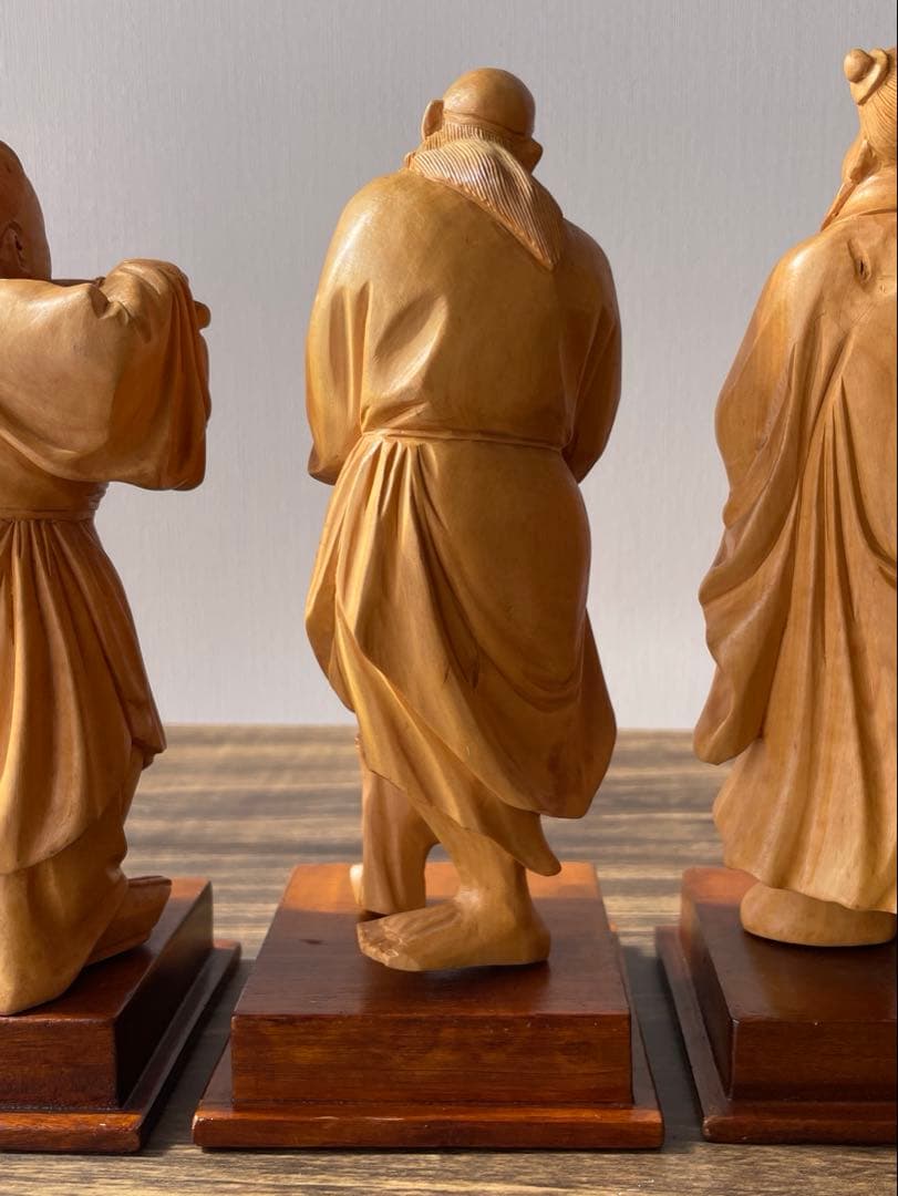 中国伝統彫刻 八仙人 8体セット 約18センチ 縁起物 - メルカリ