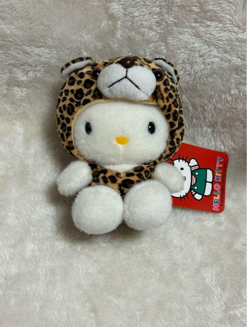ハローキティ ヒョウ柄ぬいぐるみ 約15cm2000年希少レア激レア
