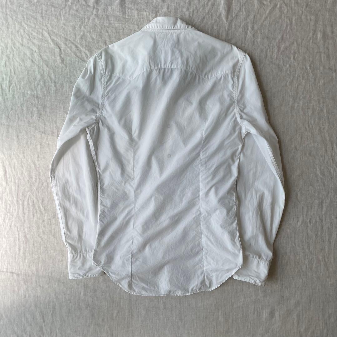 RRL ダブルアールエル ホワイト 白 ウエスタンシャツ 長袖 S - メルカリ