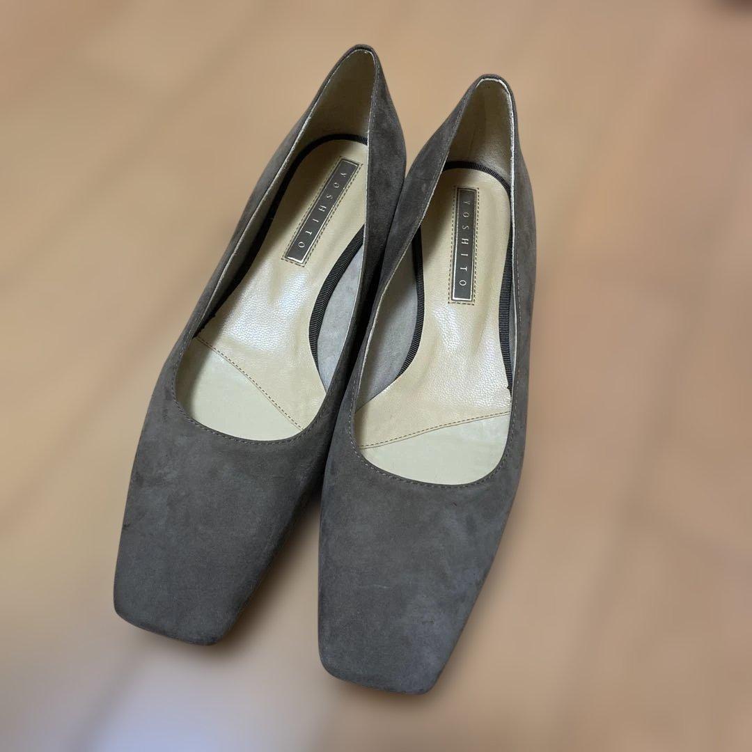 【新品未使用】ヨシト パンプス ベージュ　スエード　23.5